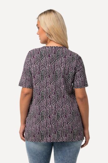 Plus size veliki brojevi Majica V ovratnika s printom nepravilnih krugova za punije