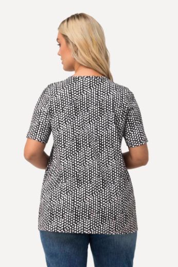 Plus size veliki brojevi Majica V ovratnika s printom nepravilnih krugova za punije