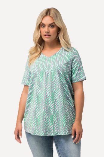 Plus size veliki brojevi Majica V ovratnika s printom nepravilnih krugova za punije