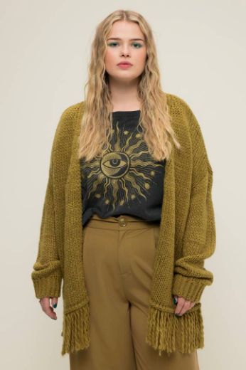 Plus size veliki brojevi Kardigan s resicama za punije
