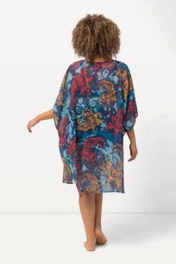 Plus size veliki brojevi Tunika s printom i dekorativnim umetkom na ovratniku za punije