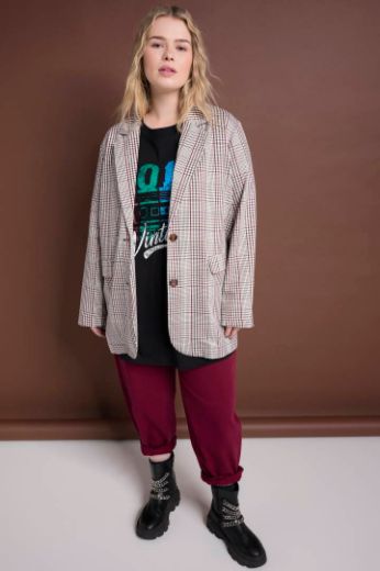 Plus size veliki brojevi Sako lagani karirani za punije