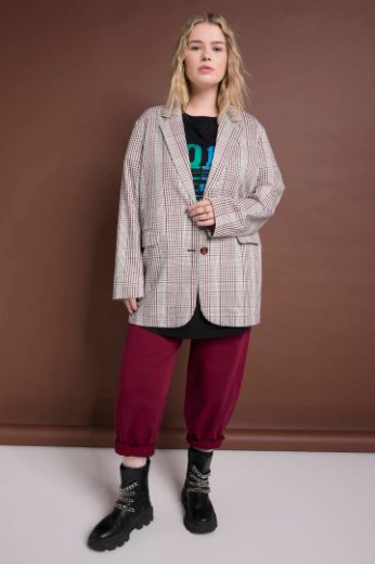 Plus size veliki brojevi Sako lagani karirani za punije