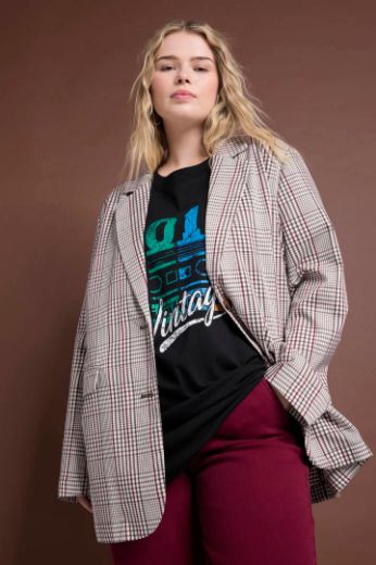 Plus size veliki brojevi Sako lagani karirani za punije
