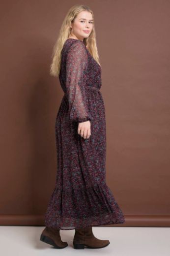 Plus size veliki brojevi Haljina maxi dugih rukava za punije