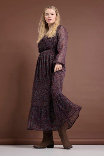 Plus size veliki brojevi Haljina maxi dugih rukava za punije