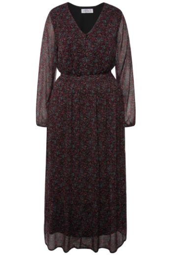 Plus size veliki brojevi Haljina maxi dugih rukava za punije