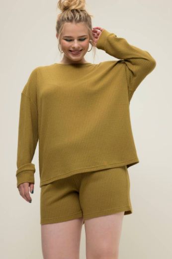 Plus size veliki brojevi Pidžama dugih rukava i kratkih nogavica za punije