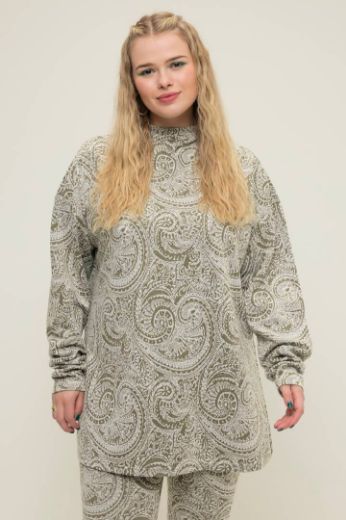 Plus size veliki brojevi Majica dužeg kroja s povišenim ovratnikom za punije