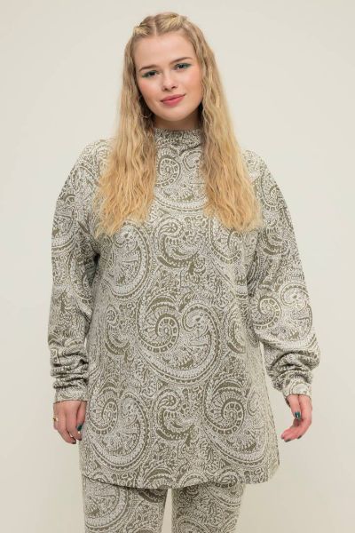 Veliki brojevi Majica dužeg kroja s povišenim ovratnikom moda za punije