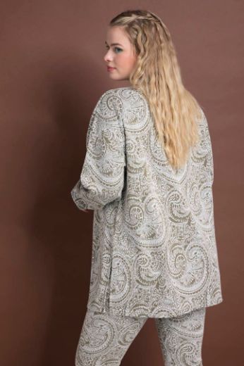 Plus size veliki brojevi Majica dužeg kroja s povišenim ovratnikom za punije