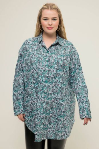Plus size veliki brojevi Košulja dugih rukava širewg kroja s  printom za punije
