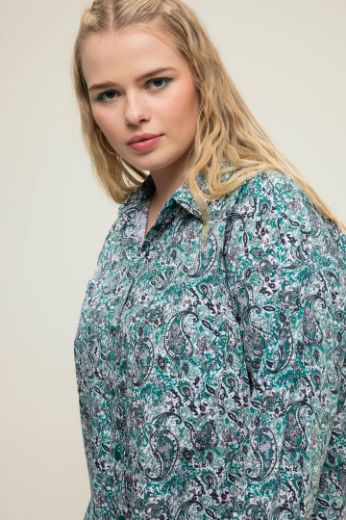 Plus size veliki brojevi Košulja dugih rukava širewg kroja s  printom za punije