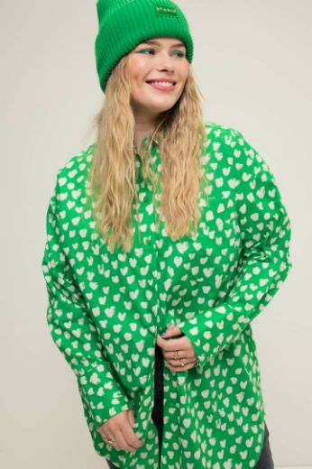 Plus size veliki brojevi Košulja šireg kroja s printom srca za punije