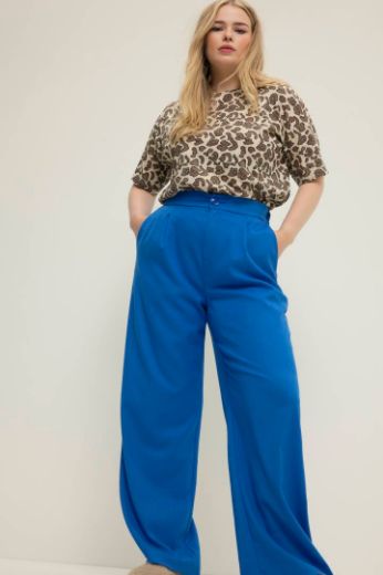 Plus size veliki brojevi Hlače visokog struka širih nogavica za punije