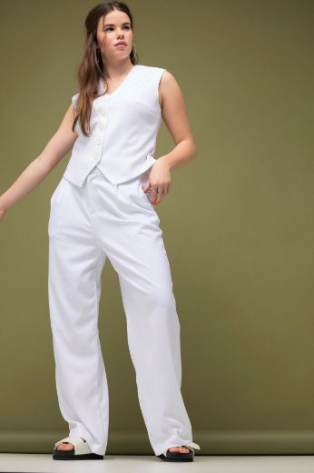 Plus size veliki brojevi Hlače visokog struka širih nogavica za punije
