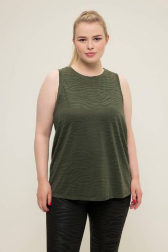Plus size veliki brojevi Majica bez rukava okruglog ovratnika za punije
