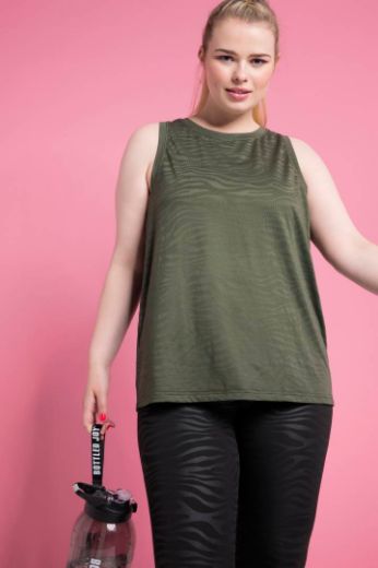 Plus size veliki brojevi Majica bez rukava okruglog ovratnika za punije
