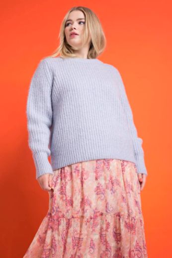Plus size veliki brojevi Pulover okruglog ovratnika za punije