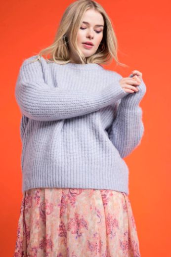 Plus size veliki brojevi Pulover okruglog ovratnika za punije
