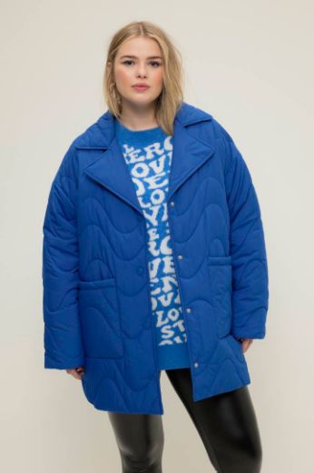 Plus size veliki brojevi Jakna s valovitim štepom za punije