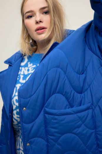 Plus size veliki brojevi Jakna s valovitim štepom za punije