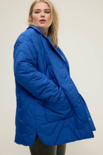 Plus size veliki brojevi Jakna s valovitim štepom za punije