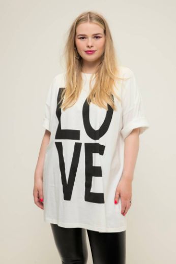 Plus size veliki brojevi Majica dužeg kroja s natpisom za punije