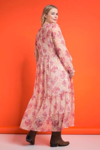 Plus size veliki brojevi Haljina maxi s printom i dugim rukavima za punije