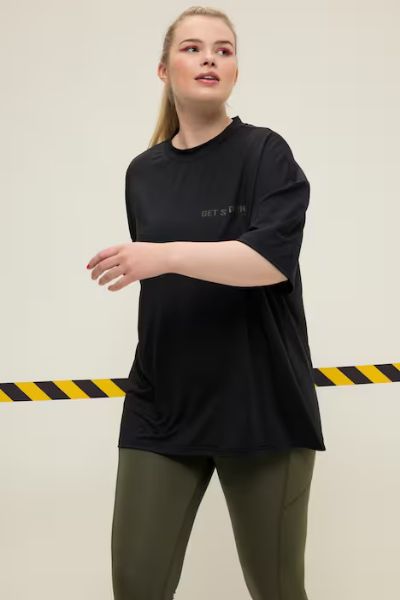 Veliki brojevi Majica šireg kroja s natpisom moda za punije