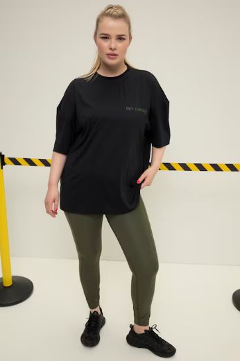 Plus size veliki brojevi Majica šireg kroja s natpisom za punije