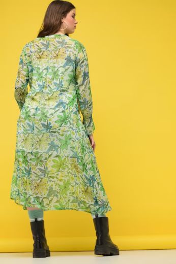 Plus size veliki brojevi Haljina A kroja cvjetnog printa za punije