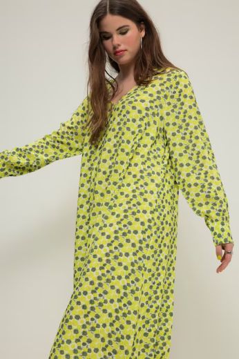 Plus size veliki brojevi Haljina maxi A kroja na kopčanje za punije