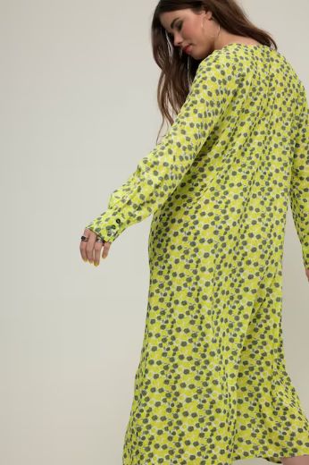 Plus size veliki brojevi Haljina maxi A kroja na kopčanje za punije