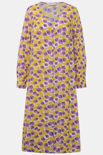 Plus size veliki brojevi Haljina maxi A kroja na kopčanje za punije