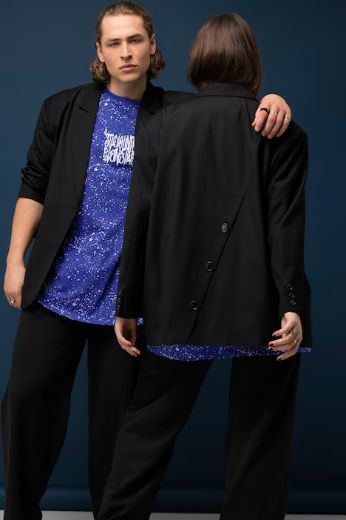 Plus size veliki brojevi Sako lagani širi kroj s gumbima na leđima za punije