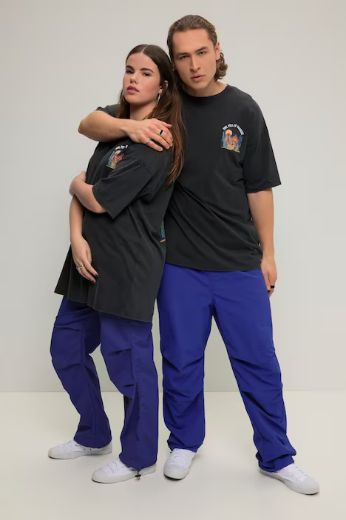 Plus size veliki brojevi Majica širokog kroja kratkih rukava s printom na leđima za punije