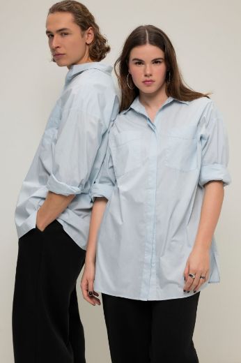 Plus size veliki brojevi Košulja šireg kroja spuštenih ramena dugih rukava za punije