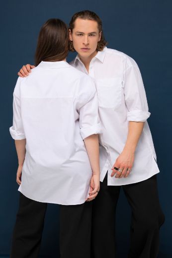Plus size veliki brojevi Košulja šireg kroja spuštenih ramena dugih rukava za punije