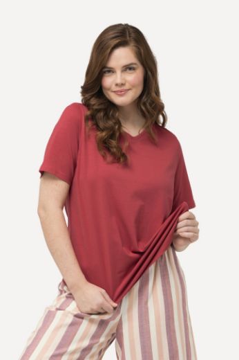Plus size veliki brojevi Majica V ovratnika kratkih rukava za punije