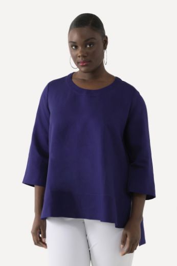 Plus size veliki brojevi Bluza lanena okrugli ovratnik za punije