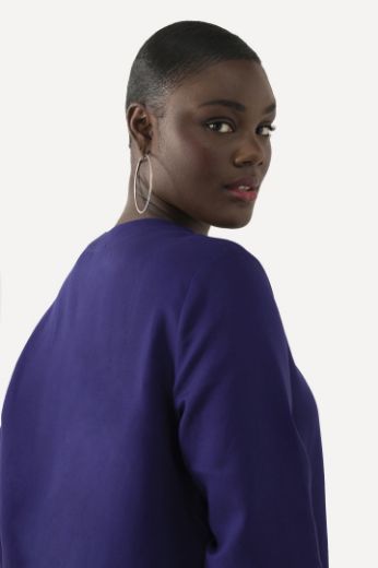Plus size veliki brojevi Bluza lanena okrugli ovratnik za punije