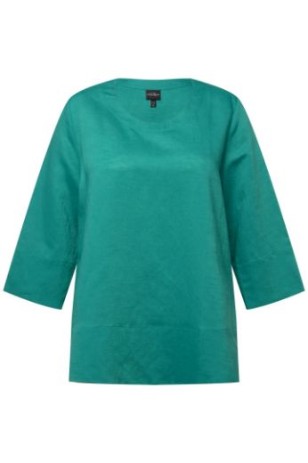 Plus size veliki brojevi Bluza lanena okrugli ovratnik za punije