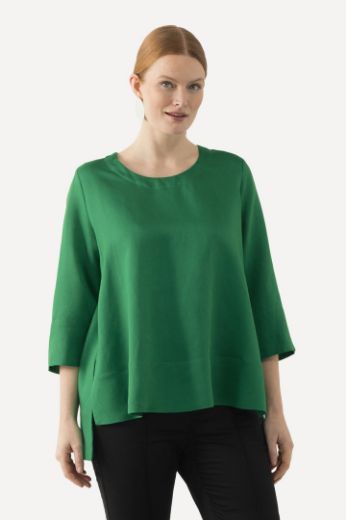 Plus size veliki brojevi Bluza lanena okrugli ovratnik za punije