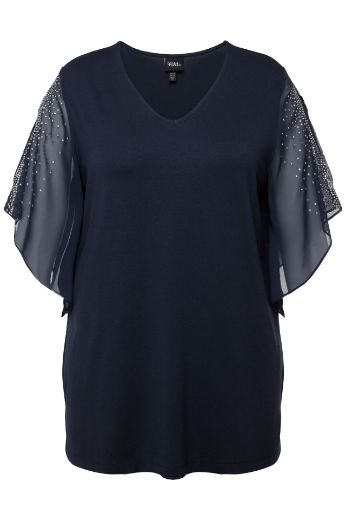 Plus size veliki brojevi Bluza svečana s ukrasima na rukavima za punije