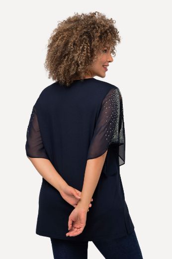 Plus size veliki brojevi Bluza svečana s ukrasima na rukavima za punije