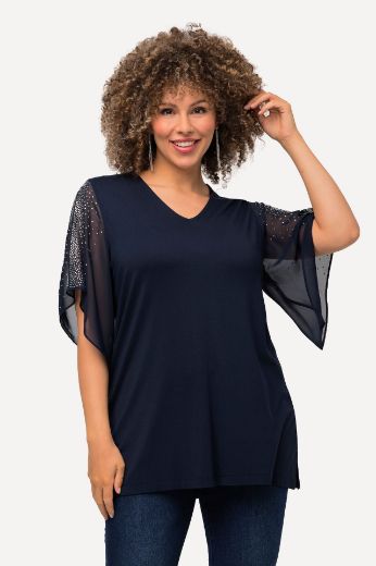 Plus size veliki brojevi Bluza svečana s ukrasima na rukavima za punije