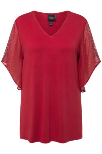 Plus size veliki brojevi Bluza svečana s ukrasima na rukavima za punije