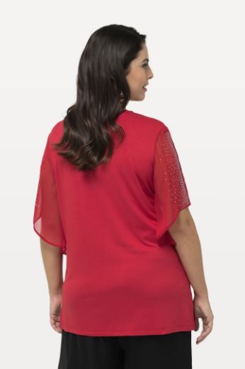 Plus size veliki brojevi Bluza svečana s ukrasima na rukavima za punije