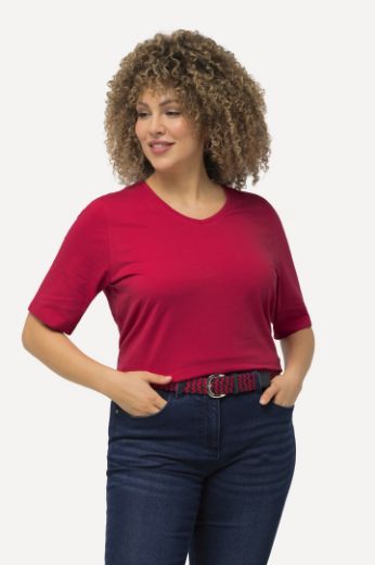 Plus size veliki brojevi Majica V izreza A kroja kratkih rukava za punije
